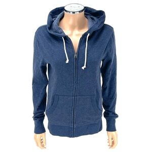J. CREW Authentic Fleece Hoodie Women's SIZE X-SMALL XS Navy Blue Hooded Top NWT